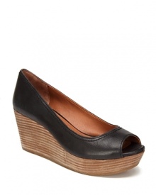 Feel-good, look-good wedges in basic colors on stacked wedge heels are sure to become a wardrobe staple, working with everything from jeans to casual office attire. Feel-good, look-good wedges in basic colors on stacked wedge heels are sure to become a wardrobe staple, working with everything from jeans to casual office attire.