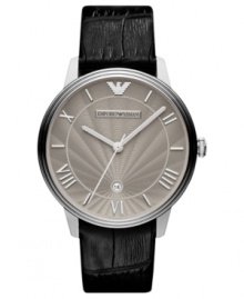 Finish off your look with this handsome watch design from Emporio Armani.