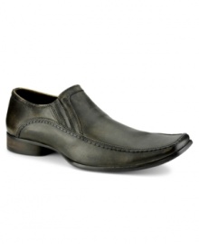 A handsome casual pair of men's dress shoes with the bold attitude of a boot, this square-toed loafer is crafted in quality distressed leather. Imported. A handsome casual pair of men's dress shoes with the bold attitude of a boot, this square-toed loafer is crafted in quality distressed leather. Imported.
