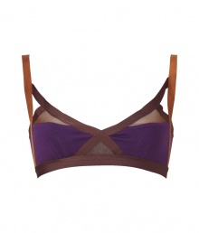 Spearheading the innerwear-as-outerwear trend, VPLs easy to layer pieces offer a fashion-forward alternative to lingerie - Two-tone multi-strap front with multicolored soft half-cups, adjustable straps - Pair with matching panties for stylish lounging or under a low-cut sleeveless top Spearheading the innerwear-as-outerwear trend, VPLs easy to layer pieces offer a fashion-forward alternative to lingerie - Two-tone multi-strap front with multicolored soft half-cups, adjustable straps - Pair with matching panties for stylish lounging or under a low-cut sleeveless top