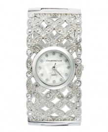 In bloom. This floral-designed watch from Charter Club sparkles with glittering accents. In bloom. This floral-designed watch from Charter Club sparkles with glittering accents.