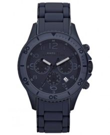 Deep blue hues bring bold style to this Rock collection watch from Marc by Marc Jacobs. Deep blue hues bring bold style to this Rock collection watch from Marc by Marc Jacobs.