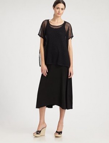 Airy, open-weave stretch lace, tailored in a boxy, easy-to-wear silhouette.Jewel necklineCap sleevesAbout 26 from shoulder to hem80% nylon/20% spandexHand washMade in USAModel shown is 5'11 (180cm) wearing US size Small. Airy, open-weave stretch lace, tailored in a boxy, easy-to-wear silhouette.Jewel necklineCap sleevesAbout 26 from shoulder to hem80% nylon/20% spandexHand washMade in USAModel shown is 5'11 (180cm) wearing US size Small.