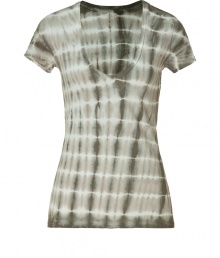 Upgrade your basics with this ultra-stylish tie-dye tee from James Perse - V-neck, short sleeves, all-over tie-dye print, slim fit - Style with high-waisted skinnies, a draped front leather jacket, and heels Upgrade your basics with this ultra-stylish tie-dye tee from James Perse - V-neck, short sleeves, all-over tie-dye print, slim fit - Style with high-waisted skinnies, a draped front leather jacket, and heels