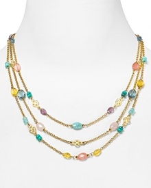 Perfect to wear with a crisp white blouse, this multi colored beaded necklace from Lauren by Ralph Lauren lends on-vacation glamour to your neckline. Perfect to wear with a crisp white blouse, this multi colored beaded necklace from Lauren by Ralph Lauren lends on-vacation glamour to your neckline.