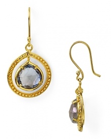 Roll with the stones. In blue mystic, this pair of teardrop earrings from Coralia Leets adds sparkle to every day attire, or a festive flourish to evening looks. Roll with the stones. In blue mystic, this pair of teardrop earrings from Coralia Leets adds sparkle to every day attire, or a festive flourish to evening looks.