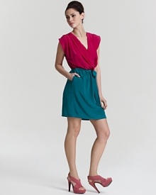 Embolden your workweek collection in a Charlie Jade dress. Belted to enhance your svelte silhouette, this color block piece proves office chic is on the rise--and you're at the height of style. Embolden your workweek collection in a Charlie Jade dress. Belted to enhance your svelte silhouette, this color block piece proves office chic is on the rise--and you're at the height of style.