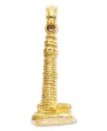 Cherish a piece of New Jersey's history with this beautifully-rendered Cape May Lighthouse. Crafted in three dimensions of 14k gold. Chain not included. Approximate drop length: 1 inch. Approximate drop width: 4/5 inch. Cherish a piece of New Jersey's history with this beautifully-rendered Cape May Lighthouse. Crafted in three dimensions of 14k gold. Chain not included. Approximate drop length: 1 inch. Approximate drop width: 4/5 inch.