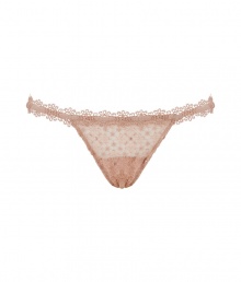 Delicate yet sultry, this lace-laden La Perla thong will add a sexy kick to any look - Floral lace detailed waistband, semi-sheer panel - Perfect under virtually any outfit or on its own for stylish lounging