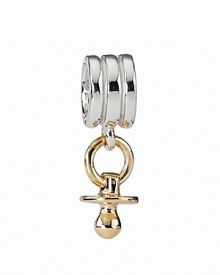 New moms go gaga for PANDORA's pacifier charm in sterling silver and 14K gold. New moms go gaga for PANDORA's pacifier charm in sterling silver and 14K gold.