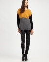 Bold colorblock adds the right graphic touch to this soft, blended knit.BoatneckDropped shouldersLong sleevesRibbed trimAbout 29 from shoulder to hem35% viscose/29% lambswool/20% nylon/8% cashmere/8% angoraHand washImportedModel shown is 5'11 (180cm) wearing US size Small.