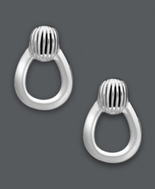 Reinvented style. Giani Bernini adds a modern touch to a stylish 80's classic. These petite doorknocker stud earrings come in polished sterling silver. Approximate diameter: 3/4 inch. Reinvented style. Giani Bernini adds a modern touch to a stylish 80's classic. These petite doorknocker stud earrings come in polished sterling silver. Approximate diameter: 3/4 inch.