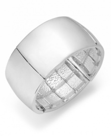 Fashionable and flexible! Crafted in silver tone mixed metal, Style&co.'s stretch bracelet is a chic, effortless choice for mixing and matching with your wardrobe. Bracelet adjusts to fit wrist. Approximate diameter: 2-1/4 inches. Fashionable and flexible! Crafted in silver tone mixed metal, Style&co.'s stretch bracelet is a chic, effortless choice for mixing and matching with your wardrobe. Bracelet adjusts to fit wrist. Approximate diameter: 2-1/4 inches.
