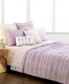 Bring casual comfort to your Style&co. bed with this quilted sham, featuring rows of plush pleating in a chic lavender tone for a soothing look and feel.