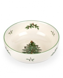 With an historic pattern starring the most cherished symbol of the season, Spode's Christmas Tree bowl is a festive gift to holiday dining. A full evergreen tree with baubles, tinsel and perfectly wrapped packages completes every celebration. With an historic pattern starring the most cherished symbol of the season, Spode's Christmas Tree bowl is a festive gift to holiday dining. A full evergreen tree with baubles, tinsel and perfectly wrapped packages completes every celebration.
