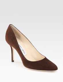 These versatile classics in soft suede are wardrobe essentials now.Self-covered heel, 3¼ (80mm)Point toe Leather lining and sole Padded insole Made in ItalyOUR FIT MODEL RECOMMENDS ordering one size up as this style runs small. These versatile classics in soft suede are wardrobe essentials now.Self-covered heel, 3¼ (80mm)Point toe Leather lining and sole Padded insole Made in ItalyOUR FIT MODEL RECOMMENDS ordering one size up as this style runs small.