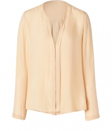 Stylish cosmetic double placket silk georgette blouse - This romantic blouse will add a feminine accent to your wardrobe staples - Loose bohemian-inspired silhouette in lush neutral-hued silk - Wear with flared jeans and peep-toe platforms - Style with a pencil skirt, patterned tights, and heels Stylish cosmetic double placket silk georgette blouse - This romantic blouse will add a feminine accent to your wardrobe staples - Loose bohemian-inspired silhouette in lush neutral-hued silk - Wear with flared jeans and peep-toe platforms - Style with a pencil skirt, patterned tights, and heels