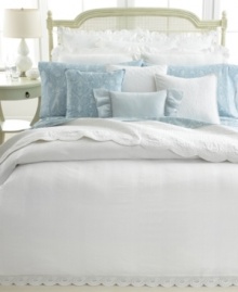 Spring has sprung! Lauren by Ralph Lauren's Spring Hill comforter boasts rich seersucker stripes and eyelet embroidery in a pristine white hue for a timeless look rooted in traditional elegance. Spring has sprung! Lauren by Ralph Lauren's Spring Hill comforter boasts rich seersucker stripes and eyelet embroidery in a pristine white hue for a timeless look rooted in traditional elegance.