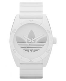 Stay fresh and on-trend with this all white adidas watch. Stay fresh and on-trend with this all white adidas watch.