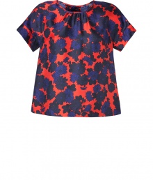 Take this seasons penchant for prints into your workwear wardrobe with Marc by Marc Jacobs floral print silk top, a sweet feminine staple packed with pairing possibilities - Gathered rounded neckline, dolman short sleeves, stitched cuffs, button-down back - Easy draped fit - Team with tailored trousers and pumps, or pencil skirts and high-heeled ankle boots Take this seasons penchant for prints into your workwear wardrobe with Marc by Marc Jacobs floral print silk top, a sweet feminine staple packed with pairing possibilities - Gathered rounded neckline, dolman short sleeves, stitched cuffs, button-down back - Easy draped fit - Team with tailored trousers and pumps, or pencil skirts and high-heeled ankle boots