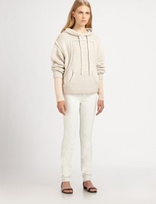 This cozy knit pullover is finished with a sporty drawstring hood and a kangaroo pocket.Attached hood with drawstringKangaroo pocketRib-knit cuffs and hemCotton/polyamideDry cleanImported of Italian fabricModel shown is 5'11 (180cm) wearing US size Small. This cozy knit pullover is finished with a sporty drawstring hood and a kangaroo pocket.Attached hood with drawstringKangaroo pocketRib-knit cuffs and hemCotton/polyamideDry cleanImported of Italian fabricModel shown is 5'11 (180cm) wearing US size Small.