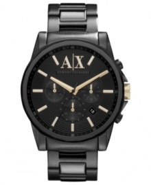 The watch makes the man. This handsome design from AX Armani Exchange makes your presence known. The watch makes the man. This handsome design from AX Armani Exchange makes your presence known.