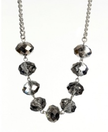 Add effervescent style with this bubbly necklace. Kenneth Cole New York design features statement-making glass beads in metallic hues strung from a silver tone mixed metal chain. Approximate length: 16 inches + 3-inch extender. Add effervescent style with this bubbly necklace. Kenneth Cole New York design features statement-making glass beads in metallic hues strung from a silver tone mixed metal chain. Approximate length: 16 inches + 3-inch extender.