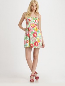 Bold flowers adorn this A-line dress with a retro-inspired neckline and classic seams for a great fit and convenient slash pockets.Sweetheart necklineSkinny strapsPadded, underwire cupsAllover printSlash pocketsExposed back zipperAbout 19 from natural waistCottonHand washImported Model shown is 5'10 (177cm) wearing US size 4. Bold flowers adorn this A-line dress with a retro-inspired neckline and classic seams for a great fit and convenient slash pockets.Sweetheart necklineSkinny strapsPadded, underwire cupsAllover printSlash pocketsExposed back zipperAbout 19 from natural waistCottonHand washImported Model shown is 5'10 (177cm) wearing US size 4.