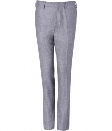 Upgrade your tailored trouser collection with Belstaffs soft flannel pants, cut to perfection with a chic slim fit - Side and back slit pockets, hidden hook closure, belt loops - Tailored slim fit - Team with cashmere pullovers and sleek polished lace-ups