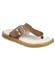 The Dr. Martens Donna Sandals take the rockin' classic in to summer with a classic bouncing sole bottom and buckle-embellished thong upper The Dr. Martens Donna Sandals take the rockin' classic in to summer with a classic bouncing sole bottom and buckle-embellished thong upper
