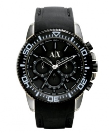 A timepiece submerged in mysterious, subtle cool, by AX Armani Exchange.