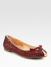 Glitter-coated leather in a sweet mouse-inspired upper, finished with metallic leather trim. Glitter-coated leather upperLeather liningRubber solePadded insoleImportedOUR FIT MODEL RECOMMENDS ordering true size. Glitter-coated leather in a sweet mouse-inspired upper, finished with metallic leather trim. Glitter-coated leather upperLeather liningRubber solePadded insoleImportedOUR FIT MODEL RECOMMENDS ordering true size.