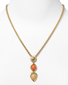Air on the subtle side or statement-making with this pendant necklace from T Tahari. In an on-trend colorway with delicate resin beads, it's an understated way to define your neckline. Air on the subtle side or statement-making with this pendant necklace from T Tahari. In an on-trend colorway with delicate resin beads, it's an understated way to define your neckline.