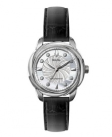 Swirling intrigue marks the dial of this handsome Precisionist watch by Bulova. Swirling intrigue marks the dial of this handsome Precisionist watch by Bulova.