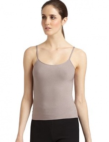 THE LOOKScoopneckSpaghetti strapsScoopbackTHE FITAbout 20 from shoulder to hemTHE MATERIAL83% viscose/17% polyesterCARE & ORIGINHand wash or dry cleanMade in ItalyModel shown is 5'10½ (179cm) wearing US size 4. THE LOOKScoopneckSpaghetti strapsScoopbackTHE FITAbout 20 from shoulder to hemTHE MATERIAL83% viscose/17% polyesterCARE & ORIGINHand wash or dry cleanMade in ItalyModel shown is 5'10½ (179cm) wearing US size 4.