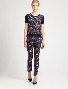 A beautiful, painterly floral print decorates this cropped, slim-fitting style.Self waistband with belt loopsZip flySide slash pocketsBack welt pocketsInseam, about 27CottonDry cleanImportedModel shown is 5'10 (177cm) wearing US size 4. A beautiful, painterly floral print decorates this cropped, slim-fitting style.Self waistband with belt loopsZip flySide slash pocketsBack welt pocketsInseam, about 27CottonDry cleanImportedModel shown is 5'10 (177cm) wearing US size 4.