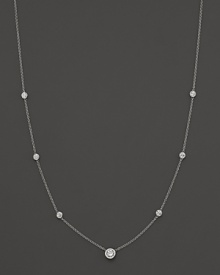 Diamond Station Necklace in 18K White Gold, 1.0 ct. t.w. Diamond Station Necklace in 18K White Gold, 1.0 ct. t.w.