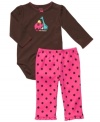 Showing the love. Everyone will know she's got a huge heart in this sweet bodysuit and pant set from Carter's.