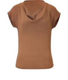 Streamlined and sophisticated, Etros fawn-hued, viscose stretch top seamlessly transitions from work to weekend - Slim, ultra-feminine silhouette - Short sleeves and flattering, draped cowl neck - The detail we love: the side zip, which lends this staple a hint of sporty cool - Versatile and polished, ideal for both work and play - pair with slim trousers, pencil skirts or cigarette pants and platform pumps or ballet flats Streamlined and sophisticated, Etros fawn-hued, viscose stretch top seamlessly transitions from work to weekend - Slim, ultra-feminine silhouette - Short sleeves and flattering, draped cowl neck - The detail we love: the side zip, which lends this staple a hint of sporty cool - Versatile and polished, ideal for both work and play - pair with slim trousers, pencil skirts or cigarette pants and platform pumps or ballet flats