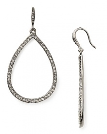 Add understated detail to an evening look with Lauren by Ralph Lauren's teardrop hoop earrings. Whether black tie or cocktail, this pair adds a just right touch of sparkle. Add understated detail to an evening look with Lauren by Ralph Lauren's teardrop hoop earrings. Whether black tie or cocktail, this pair adds a just right touch of sparkle.