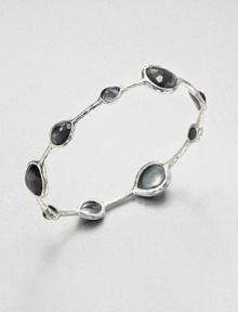 From the Wonderland Collection. Beautifully faceted hematite doublets in various sizes set in hammered sterling silver. Hematite doubletSterling silverDiameter, about 2Slip-on styleImported From the Wonderland Collection. Beautifully faceted hematite doublets in various sizes set in hammered sterling silver. Hematite doubletSterling silverDiameter, about 2Slip-on styleImported