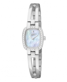 Long, open links and sparkling crystal set apart this light-powered Citizen Eco-Drive watch. Long, open links and sparkling crystal set apart this light-powered Citizen Eco-Drive watch.
