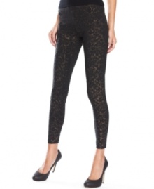 INC dresses up their beloved leggings with a snakeskin print and metallic shine! INC dresses up their beloved leggings with a snakeskin print and metallic shine!