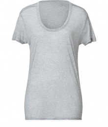 Lovely heather grey oversized t-shirt - Be comfortable and stylish in this luxe t-shirt -Cozy yet chic oversized fit - Perfect for lounging around or paired with figure-hugging leggings - Made by high-end intimate apparel brand Kiki de Montparnasse Lovely heather grey oversized t-shirt - Be comfortable and stylish in this luxe t-shirt -Cozy yet chic oversized fit - Perfect for lounging around or paired with figure-hugging leggings - Made by high-end intimate apparel brand Kiki de Montparnasse