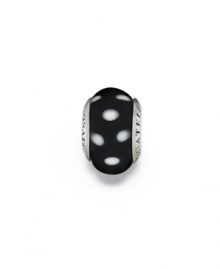 This cute bead features a classic and timeless pattern in black and white Murano glass and sterling silver. Donatella is a playful collection of charm bracelets and necklaces that can be personalized to suit your style! Available exclusively at Macy's. This cute bead features a classic and timeless pattern in black and white Murano glass and sterling silver. Donatella is a playful collection of charm bracelets and necklaces that can be personalized to suit your style! Available exclusively at Macy's.