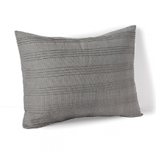 Bring an effortless touch of modernity to your home. Contrasting stripes create a hand-crafted effect on this chic Calvin Klein decorative pillow. Bring an effortless touch of modernity to your home. Contrasting stripes create a hand-crafted effect on this chic Calvin Klein decorative pillow.