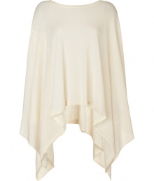 Stylish knit top in fine, cream nylon and alpaca blend - Elegant, on-trend and effortlessly cool, day or evening - Light, ample cut with fashionable handkerchief hem - Flattering, round neckline - Soft, gossamer-like fabric drapes beautifully - Pair with a pencil skirt and platform pumps by day, and style with skinny leather pants and ankle booties by night Stylish knit top in fine, cream nylon and alpaca blend - Elegant, on-trend and effortlessly cool, day or evening - Light, ample cut with fashionable handkerchief hem - Flattering, round neckline - Soft, gossamer-like fabric drapes beautifully - Pair with a pencil skirt and platform pumps by day, and style with skinny leather pants and ankle booties by night