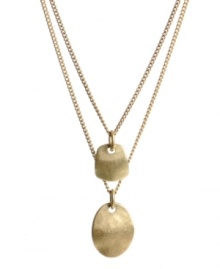 Get a style shape up! Kenneth Cole New York necklace features two tiers of polished shapes in gold tone mixed metal. Approximate length: 15-1/2 inches + 3-inch extender. Approximate drop: 1 inch. Get a style shape up! Kenneth Cole New York necklace features two tiers of polished shapes in gold tone mixed metal. Approximate length: 15-1/2 inches + 3-inch extender. Approximate drop: 1 inch.