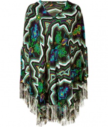 Far more stylish than a simple jacket or cardigan, this Paul & Joe printed poncho adds a trend-right accent to any look - V-neck, fringed hem, all-over print - Pair with a boho-inspired dress and heels or with high-waisted jeans and a tee Far more stylish than a simple jacket or cardigan, this Paul & Joe printed poncho adds a trend-right accent to any look - V-neck, fringed hem, all-over print - Pair with a boho-inspired dress and heels or with high-waisted jeans and a tee