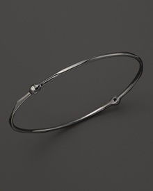 Subtle angles lend modern style to this bangle with two diamond stations from Ippolita's Wicked collection. Subtle angles lend modern style to this bangle with two diamond stations from Ippolita's Wicked collection.